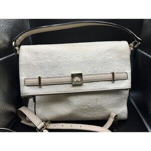 Kate Spade Houston Street Maria Black & White Ostrich Bag